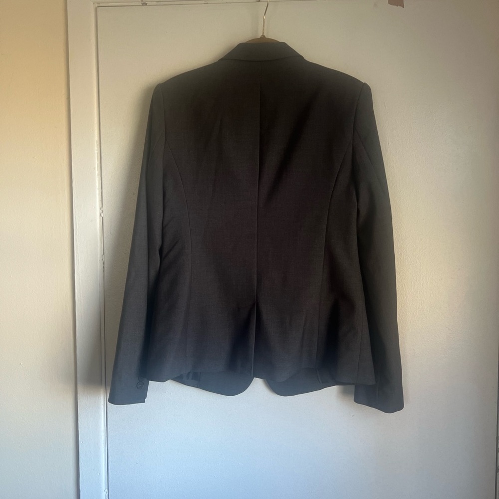 Worthington Womens Grey Relaxed Single Button Blazer Size 6 - Picture 2 of 3